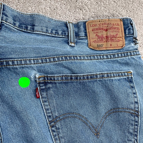 Levis 560 Jeans Men 44W 30L Blue Comfort Fit Relaxed Fit Light Wash Denim VTG - Picture 14 of 15